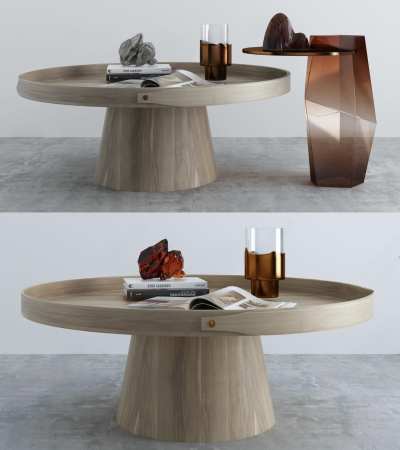 现代茶几3D模型下载